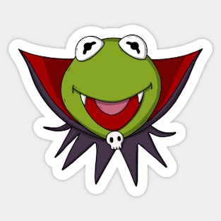 Halloween Vampire Kermit Sticker